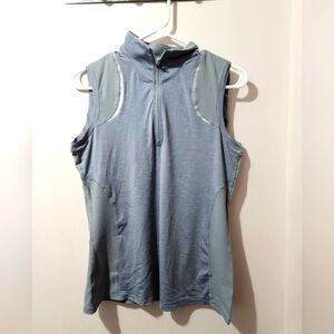 Annika Cutter & Buck Sleeveless Gray Golf Top Polo Woman's Size Small